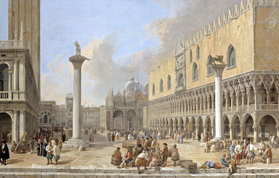 Work of the Week: Luca Carlevariis, The Piazzetta at Venice, c. 1700-10