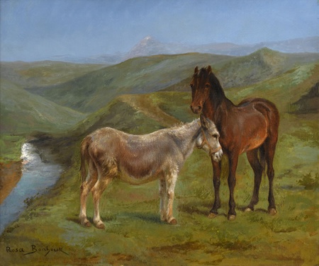 Work of the Week: Rosa Bonheur, A Pony and a Donkey, c. 1880 