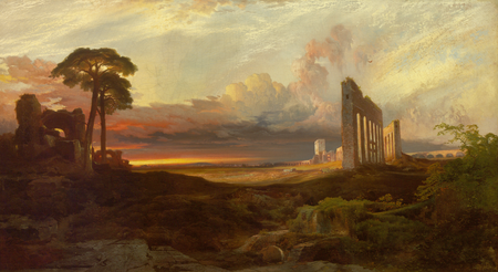 Work of the Week: Thomas Moran, Opus 24: Rome, from the Campagna, Sunset, 1867