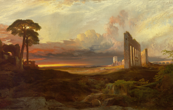 Work of the Week: Thomas Moran, Opus 24: Rome, from the Campagna, Sunset, 1867